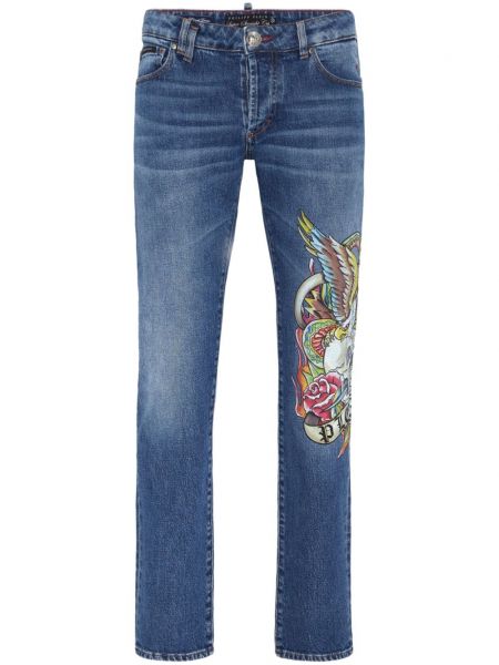 Jeans mit normaler passform aus baumwoll Philipp Plein blau