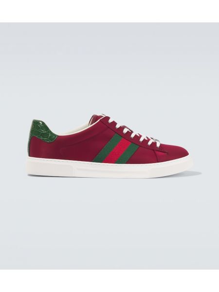 Læder sneakers Gucci Ace rød