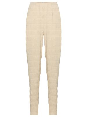 Pantalones rectos ajustados Totême beige