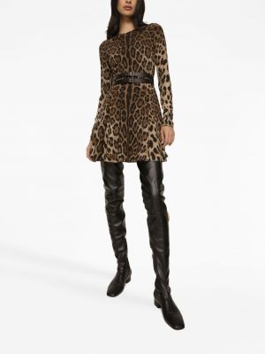 Mini kleita ar apdruku ar leoparda rakstu Dolce & Gabbana