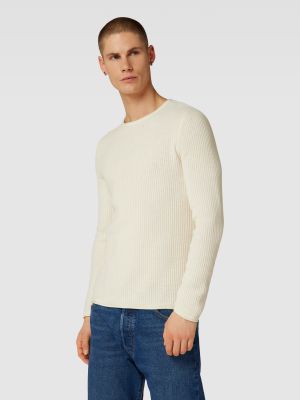 Dzianinowy sweter Jack & Jones Premium biały