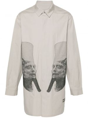 Siuvinėta marškiniai Rick Owens pilka