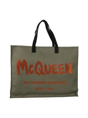 Shopper handtasche mit taschen Alexander Mcqueen grün