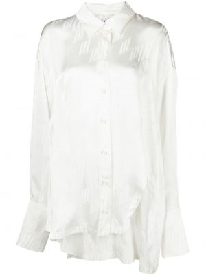 Asymetrická žakárová košeľa The Attico biela