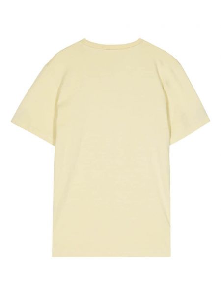 T-shirt di cotone Maison Kitsuné giallo