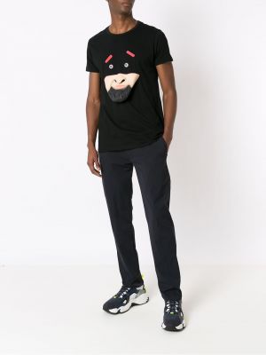 Camiseta con estampado Amir Slama negro