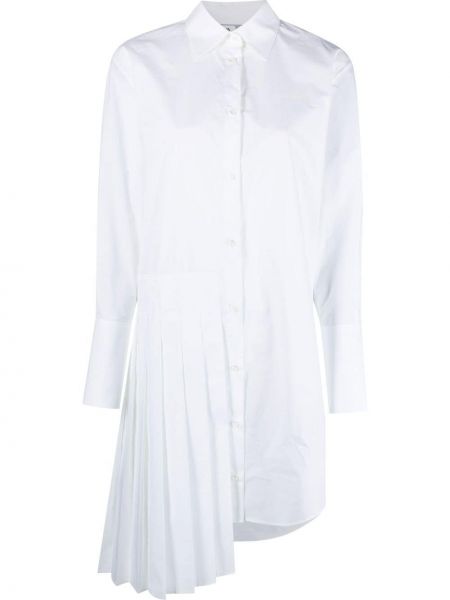 Памучна коктейлна рокля Off-white бяло