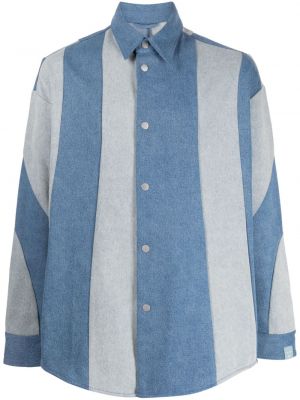 Pruhovaná rifľová košeľa Croquis modrá