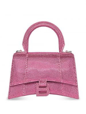 Krištáľová nákupná taška Balenciaga ružová