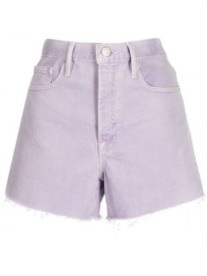 Kratke jeans hlače Frame vijolična