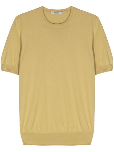 Kokvilnas t-krekls ar apaļu kakla izgriezumu Fileria zaļš