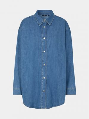 Oversized rifľová košeľa Joop! modrá