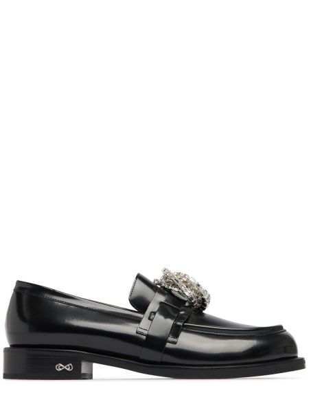 Skinn loafers Mach & Mach svart