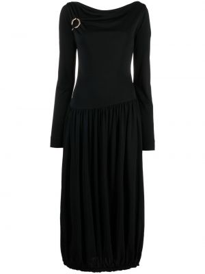 Sukienka midi asymetryczna Lanvin czarna