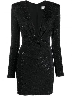 Вечерна рокля с кристали Nissa черно