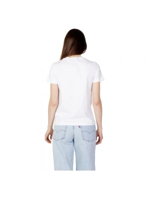 Camisa vaquera manga corta Calvin Klein Jeans blanco