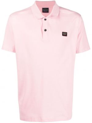 Поло тениска Paul & Shark розово