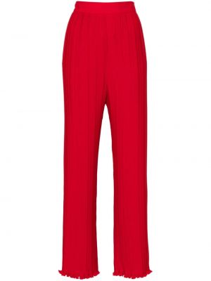 Plisované rovné kalhoty Lanvin Červené