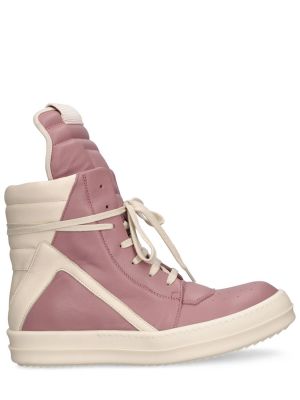 Bőr sneakers Rick Owens rózsaszín