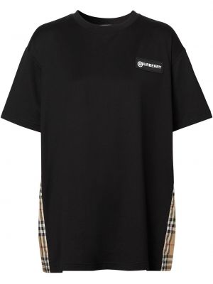 Camiseta a cuadros Burberry negro