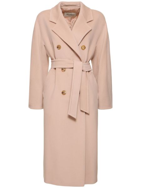 Uld lang frakke Max Mara pink