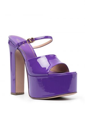 Mules à plateforme Valentino Garavani violet