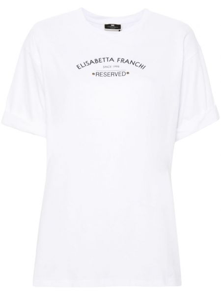 T-shirt en coton à imprimé Elisabetta Franchi