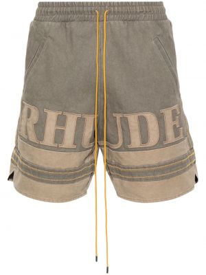 Shorts de sport en coton avec applique Rhude