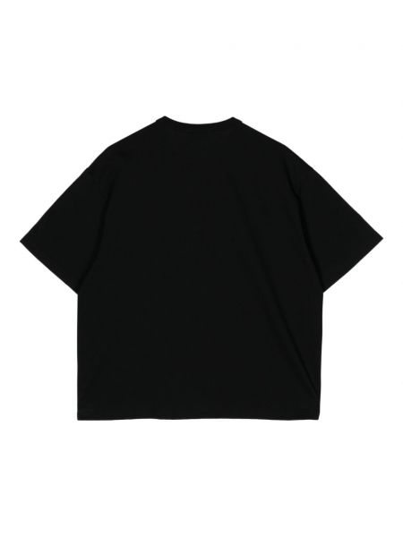 Raštuotas medvilninis marškinėliai Kolor juoda