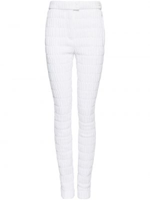 Prošívané kalhoty skinny fit Ferragamo bílé