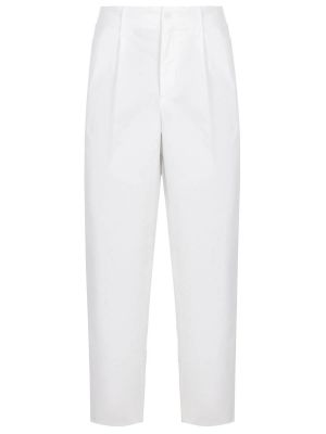 Хлопковые брюки Giorgio Armani белые