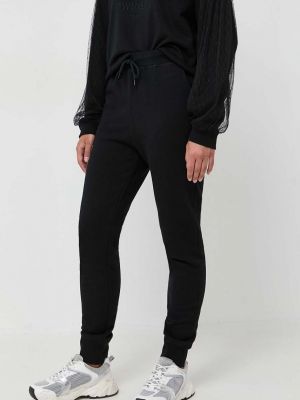 Bavlněné sportovní kalhoty Twinset černé