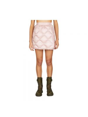 Pikowana mini spódniczka Moncler różowa