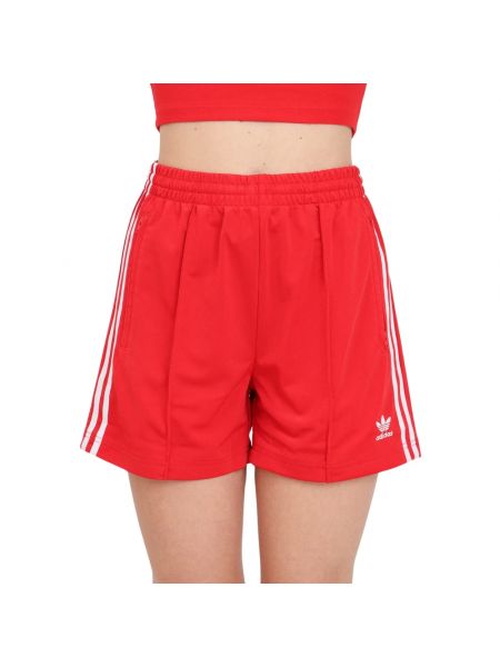 Szorty z materiału Adidas Originals czerwone