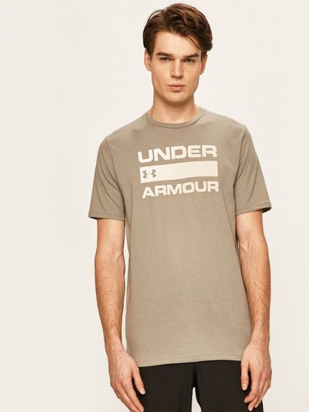 Тениска с дълъг ръкав с принт Under Armour зелено