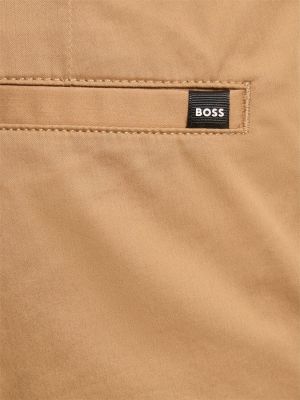 Pantalones de algodón Boss beige