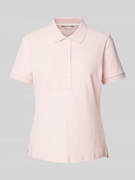 Polo w jednolitym kolorze Gant różowa