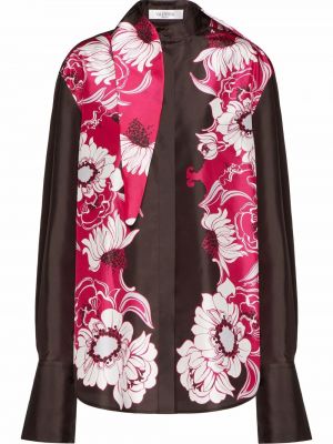 Chemise à fleurs Valentino Garavani rose