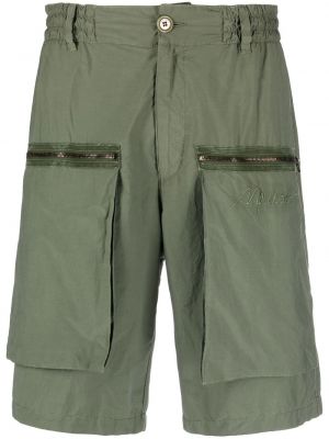 Pantaloni scurți cargo cu fermoar Moschino verde