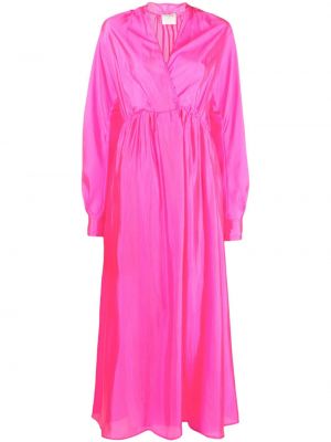 Σατέν μάξι φόρεμα Forte_forte ροζ