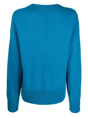 Pletený svetr s výstřihem do v Chinti And Parker modrý