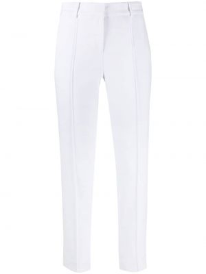 Pantalones de cintura alta con cordones slim fit Michael Michael Kors blanco
