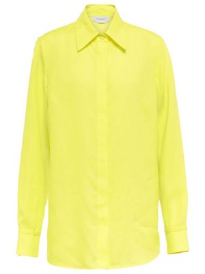 Λινό πουκάμισο Gabriela Hearst κίτρινο
