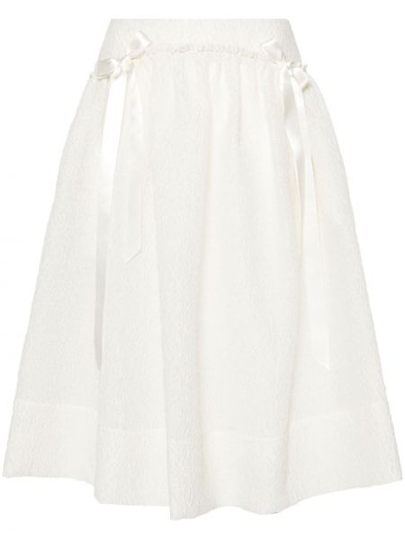 Midi suknja s mašnom Simone Rocha bijela