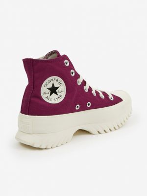 Csillag mintás tornacipő Converse lila