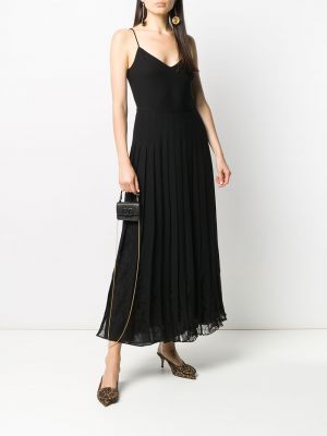 Vestido largo de encaje Valentino negro