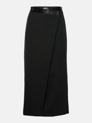 Vlnená dlhá sukňa Simkhai čierna