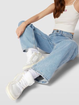 Sneakersy skórzane z nadrukiem Tommy Jeans