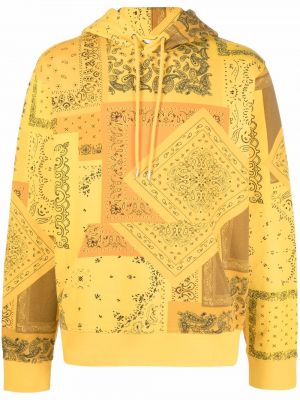 Džemperis su gobtuvu su paisley raštu Kenzo geltona