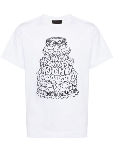 Βαμβακερή μπλούζα με σχέδιο Simone Rocha